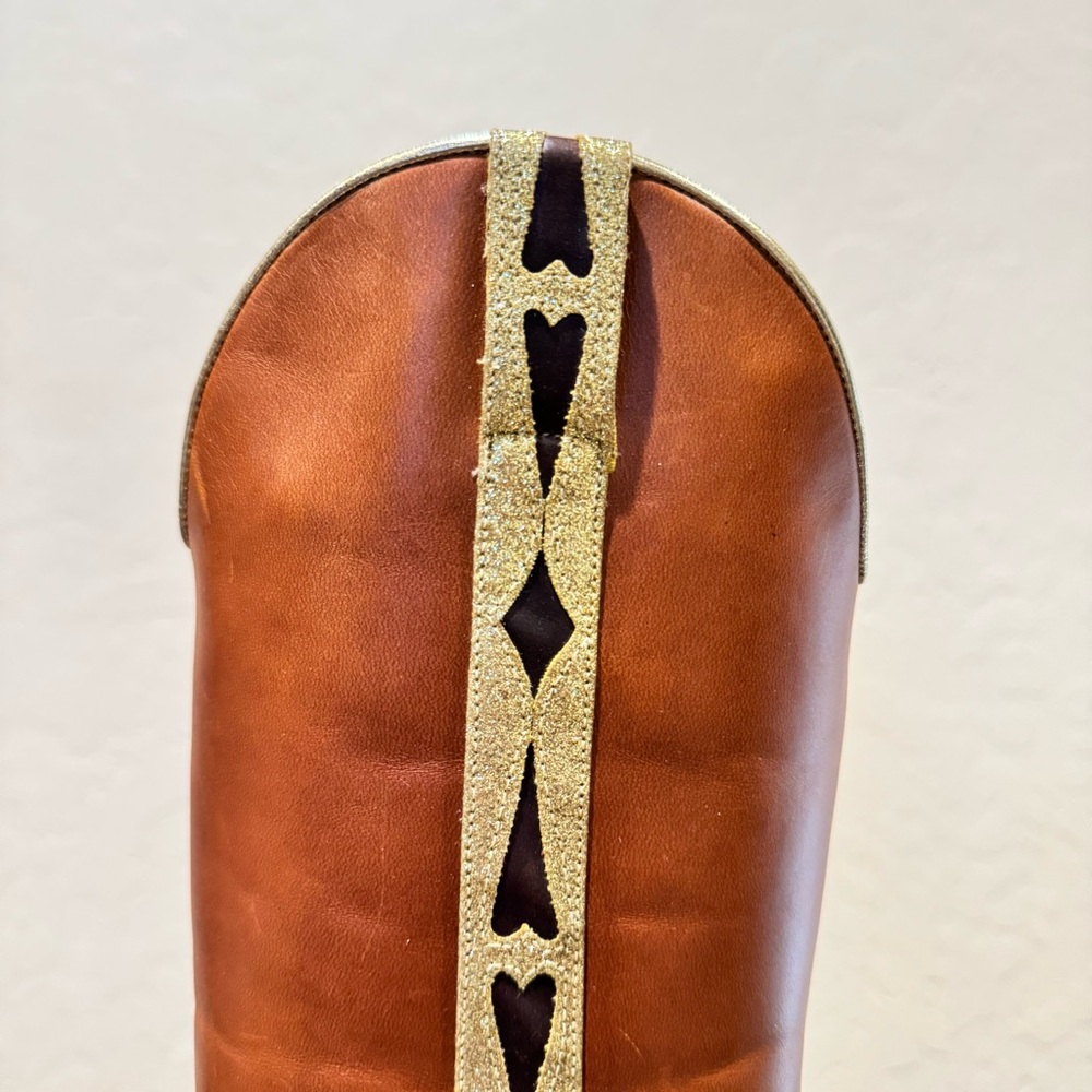 Vintage Cole Haan X Nike Lab G-Series Embellished Leather Cowboy Boots - Picture 3 of 12